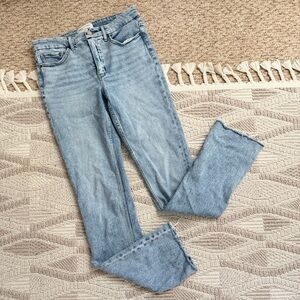 Light Wash Women's High-Rise Straight Jeans